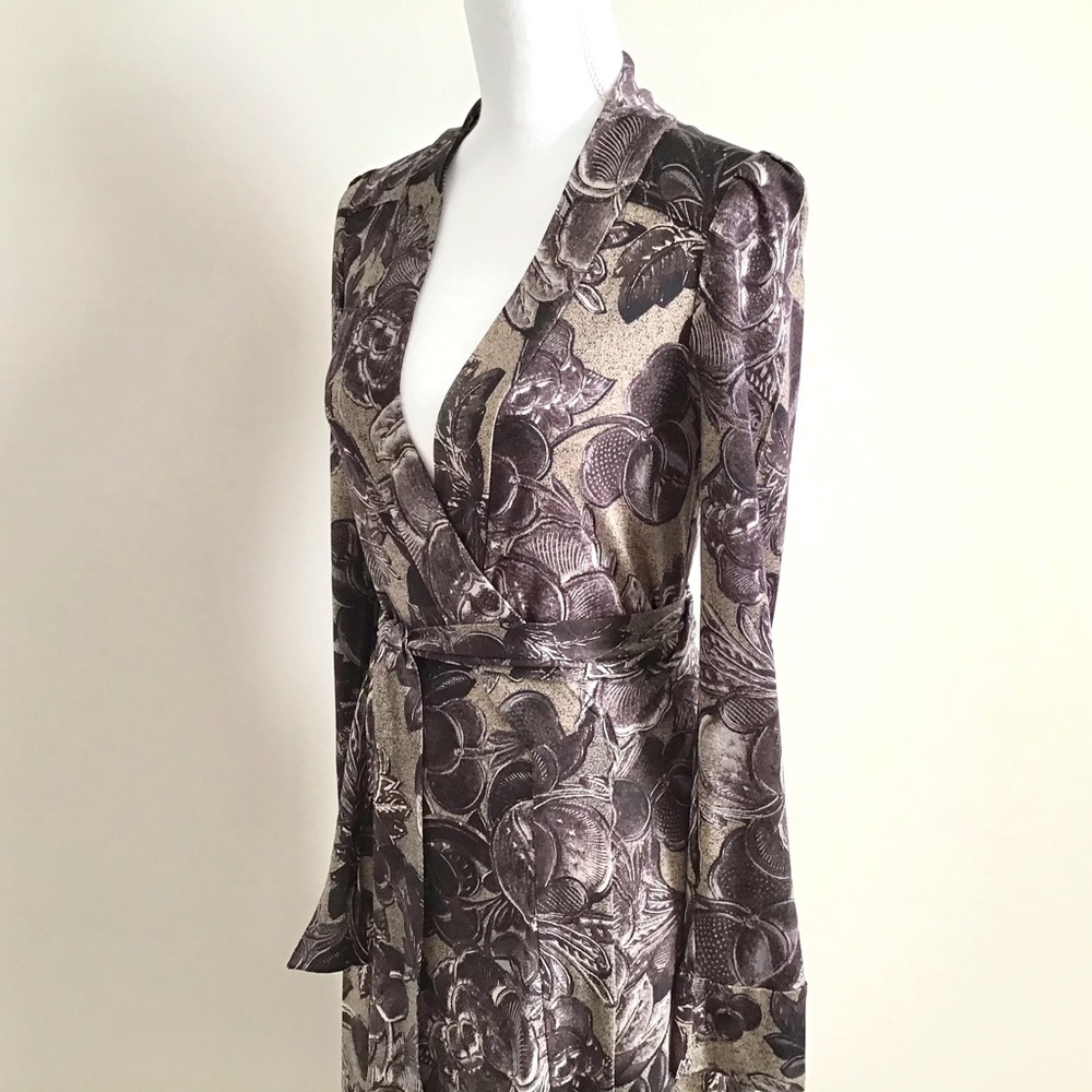 Rare Early 2000s Vintage Silk Wrap Dress ASO Lorelai Gilmore in Gilmore Girls - Picture 12 of 16